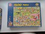 Jan van Haasteren Puzzel - Paardenrace 1500 stukjes, Ophalen, 500 t/m 1500 stukjes, Zo goed als nieuw, Legpuzzel