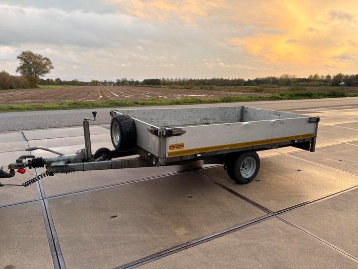 Geremde Eduard plateau enkelasser 1350 KG., Auto diversen, Aanhangers en Bagagewagens, Gebruikt, Ophalen