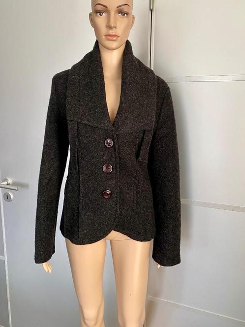 H895 wollen jasje maat 40=M blazer colbert d-grijs wol, Kleding | Dames, Jasjes, Kostuums en Pakken, Zo goed als nieuw, Jasje