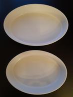 2 witte ovale aardewerk ovenschalen in 2 maten NIEUW, Huis en Inrichting, Keuken | Servies, Nieuw, Schaal of Schalen, Ophalen of Verzenden