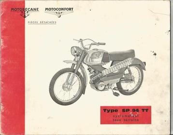 Motobecane SP94 TT cyclomoteur onderdelenlijst (7014z) beschikbaar voor biedingen