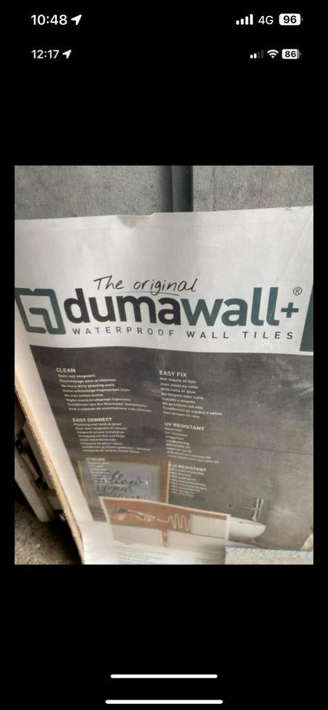 Dumawall + Chicago, 1 plaat + rest, Doe-het-zelf en Verbouw, Platen en Panelen, Zo goed als nieuw, Overige materialen, Minder dan 20 mm