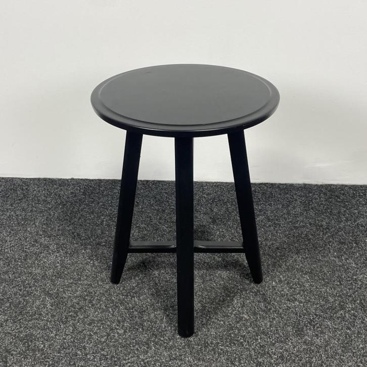 Houten Bijzettafel - Zwart | Ø 35 cm 25511, Antiek en Kunst, Antiek | Meubels | Tafels, Ophalen