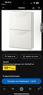 IKEA TRONES schoenenkast, wit, Huis en Inrichting, Ophalen, Gebruikt