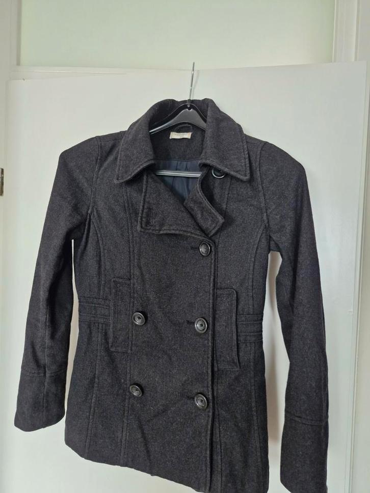 Wollen jas Sutherland, maat S, Kleding | Dames, Jassen | Winter, Gedragen, Maat 36 (S), Grijs, Ophalen of Verzenden