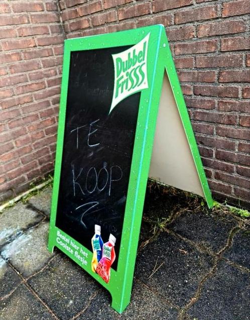 Dubbelfrisss zuil reclamebord vr snackbar horecagelegenheid, Verzamelen, Merken en Reclamevoorwerpen, Gebruikt, Reclamebord, Ophalen