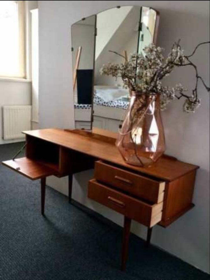 Retro kaptafel, Huis en Inrichting, Tafels | Kaptafels, Gebruikt, 100 tot 150 cm, 100 tot 150 cm, Ophalen