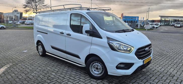 Ford Transit Custom GB 2.0 Tdci 130PK 320 L2h1 2021 Wit, Auto's, Bestelauto's, Particulier, ABS, Achteruitrijcamera, Adaptieve lichten