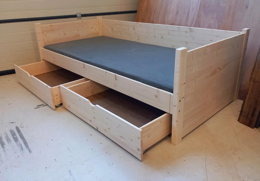 Bed Noud 90x200 + 2 laden, Kinderen en Baby's, Kinderkamer | Bedden, Nieuw, 180 cm of meer, 85 tot 100 cm, Ophalen