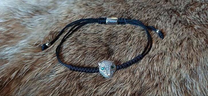 Caviar collection Cheetah / armband / kerstcadeau, Sieraden, Tassen en Uiterlijk, Armbanden, Nieuw, Staal, Zwart, Met strass, Ophalen of Verzenden