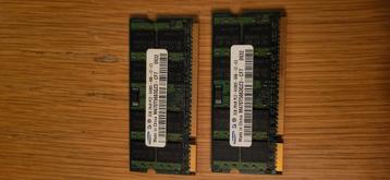 2X samsung 2Gb laptop ram  beschikbaar voor biedingen
