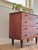 Vintage ladekast teak jout karen 50/60/70, Huis en Inrichting, Kasten | Ladekasten, Ophalen, Gebruikt, Vintage, 50 tot 100 cm