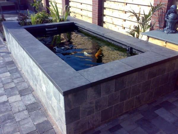 vijverranden Chinees Hardsteen / Spotted Blue 100x40x3 cm, Tuin en Terras, Vijvers, Nieuw, Ophalen