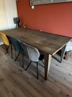 Robuuste houten eettafel, Zo goed als nieuw, Vijf personen of meer, 150 tot 200 cm, Rechthoekig