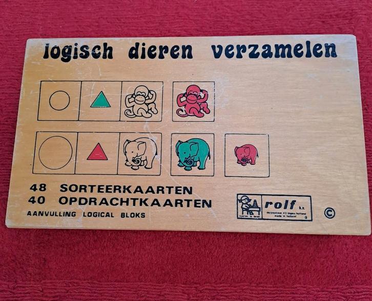 Rolf Logical Bloks - Vintage Dieren Sorteerspel, Kinderen en Baby's, Speelgoed | Educatief en Creatief, Gebruikt, Puzzelen, Rekenen