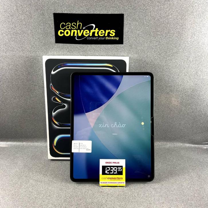 Ipad pro M4 | wifi cellular | doos en kabel | 393977, Computers en Software, Apple iPads, Zo goed als nieuw, Apple iPad, Wi-Fi en Mobiel internet