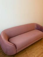 MADE . com roze velvet bankje, Driepersoons, 75 tot 100 cm, Ophalen of Verzenden, Zo goed als nieuw