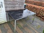 Glazen tuintafel 90x150 - Gratis af te halen!, Tuin en Terras, Tuintafels, Ophalen, Gebruikt, Rechthoekig, Metaal