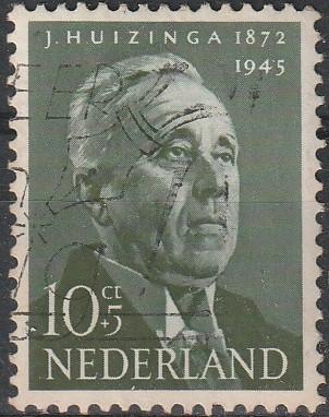 672. Nederland 644 gest. J. Huizinga, Postzegels en Munten, Postzegels | Nederland, Gestempeld, Na 1940, Ophalen of Verzenden