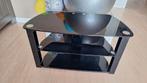 Tv meubel zwart glas, Ophalen, Gebruikt, Glas, Minder dan 100 cm