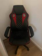Zo goed als nieuwe bureaustoel / gamestoel leder, Ophalen, Zwart, Zo goed als nieuw, Gaming bureaustoel