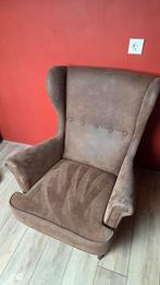 ikea strandmon lederlook bruin, Ophalen, Gebruikt