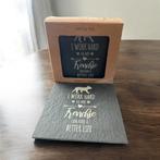 Leisteen Franse Bulldog onderzetters, Ophalen of Verzenden, Nieuw, Glas of Kopje