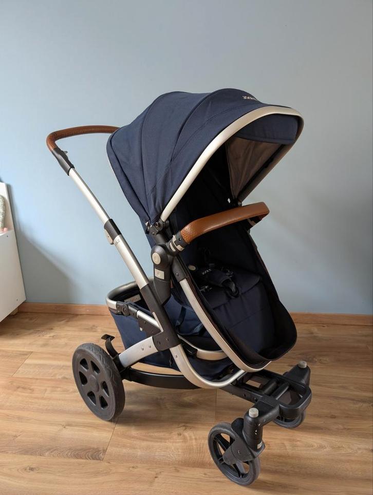 Joolz Geo parrot blue, Kinderen en Baby's, Kinderwagens en Combinaties, Gebruikt, Combiwagen, Overige merken, Met reiswieg, Verstelbare duwstang