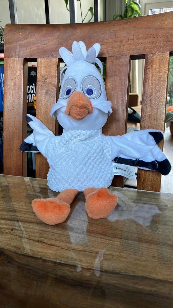 Handpop Juffrouw Ooievaar fabeltjeskrant, Ophalen of Verzenden, Zo goed als nieuw, Overige typen