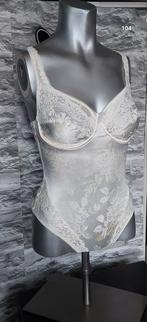 Marie Jo satijnen body 80C, Kleding | Dames, Ondergoed en Lingerie, MarieJo, Ophalen of Verzenden, Wit, Body of Korset