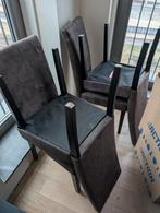 5 Bruine Stoffen Eetkamerstoelen - Verhuizing, Huis en Inrichting, Stoelen, Ophalen