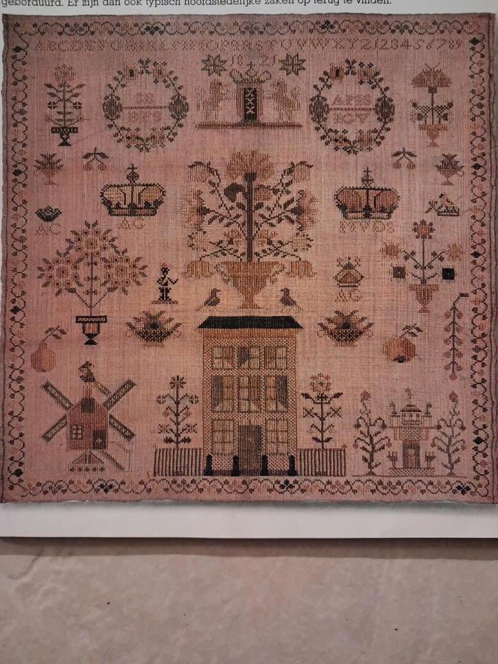Borduurpatroon van Merklap uit 1821 Amsterdam, Hobby en Vrije tijd, Borduren en Borduurmachines, Ophalen of Verzenden