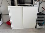 Witte Kast met Schuifdeuren, Huis en Inrichting, Kasten | Kledingkasten, Met plank(en), Kunststof, Gebruikt, 100 tot 150 cm