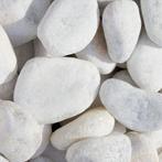 Witte Marmeren Keien - 19,5 kg, Tuin en Terras, Wit, Ophalen of Verzenden, Zo goed als nieuw, Kei
