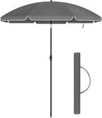 Grijze Strandparasol met Draagtas - 160cm, Verstelbaar, Nieuw, Ophalen of Verzenden, 1 tot 2 meter
