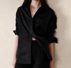Zara zwart katoenen oversized overhemd, zwarte blouse, S/M, Kleding | Dames, Blouses en Tunieken, Maat 38/40 (M), Nieuw, Ophalen of Verzenden