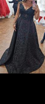 Zwart/rode Trouwjurk - Maat M/L - Gedragen, Ophalen of Verzenden, Gedragen, Zwart, Trouwjurk