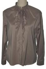 Nieuwe René Lezard blouse, satijn, taupe, Mt. 42 / L, Kleding | Dames, Blouses en Tunieken, Overige kleuren, Verzenden, Maat 42/44 (L)