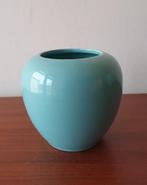 aqua turquoise zachtblauw vaasje H10 Ø11 vintage, Huis en Inrichting, Woonaccessoires | Vazen, Blauw, Aardewerk of Porselein, Ophalen of Verzenden