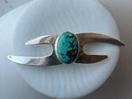 Navajo zilveren broche Turkoois, Sieraden, Tassen en Uiterlijk, Zo goed als nieuw, Met edelsteen, Verzenden, Blauw