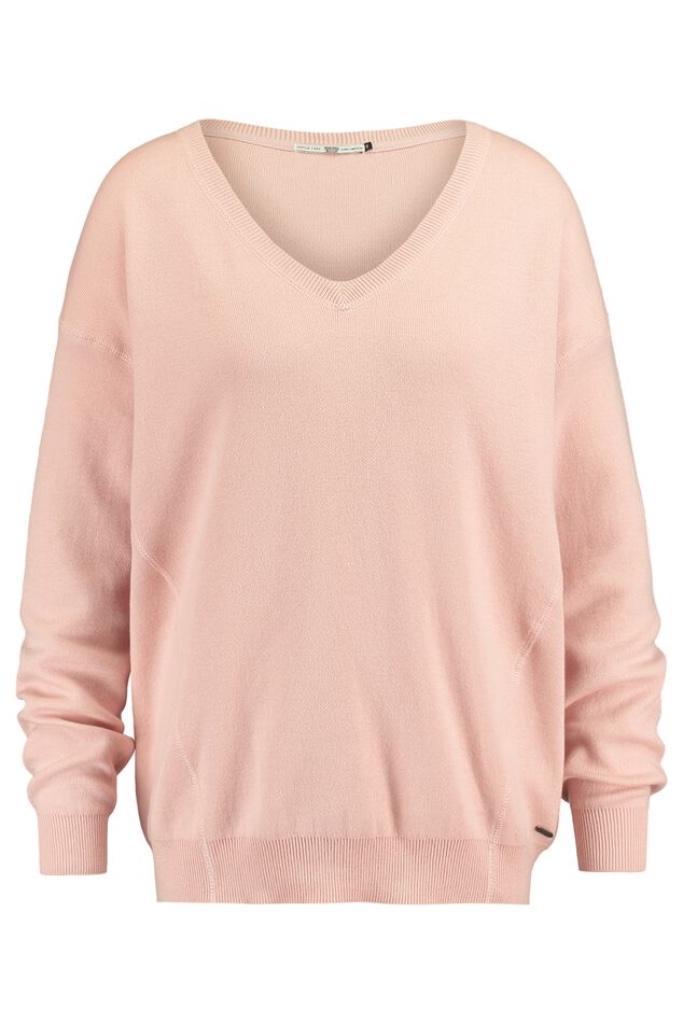 America Today Kara pullover in katoenblend met V-hals roze., Kleding | Dames, Truien en Vesten, Nieuw, Maat 36 (S), Roze, Ophalen of Verzenden