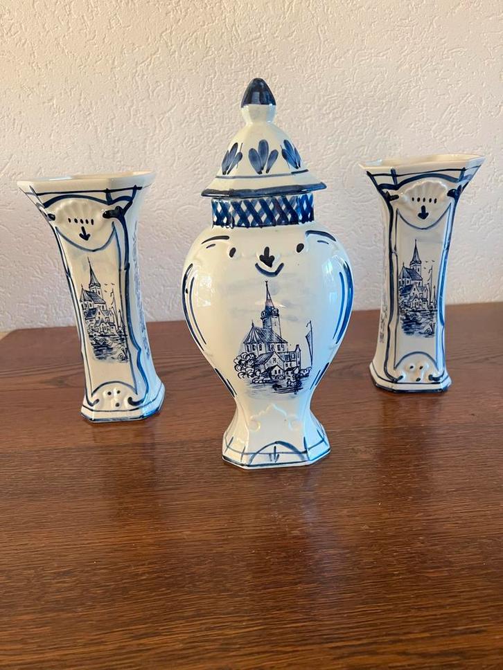 Delfts Blauwe Kastenset - Handgeschilderd, Antiek en Kunst, Antiek | Keramiek en Aardewerk, Ophalen of Verzenden