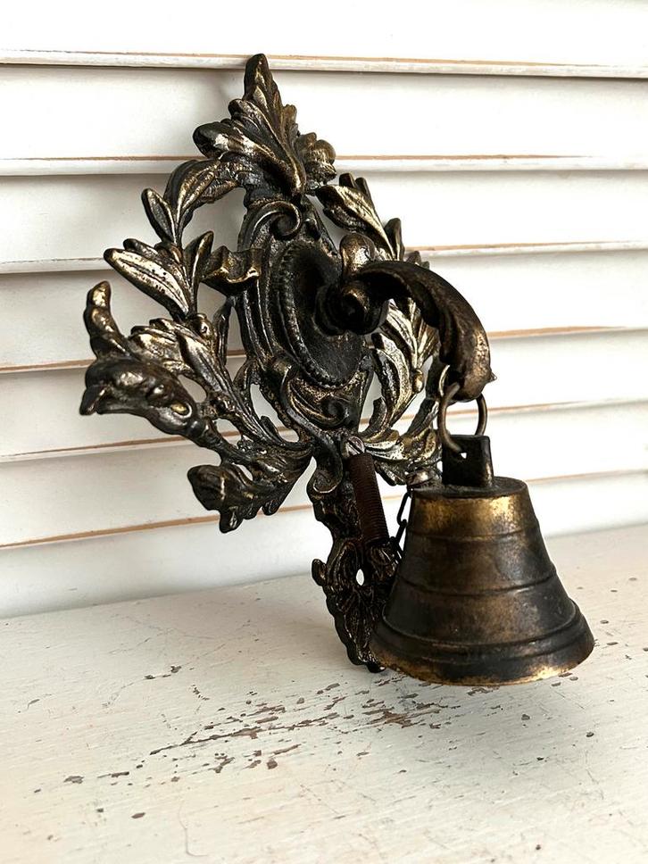 Antiek koperen trekbel bel deurbel, Antiek en Kunst, Antiek | Woonaccessoires, Ophalen