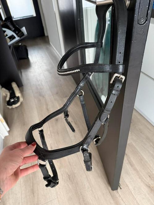 Rambo micklem 2 Diamond Competition Bridle full, Dieren en Toebehoren, Paarden en Pony's | Hoofdstellen en Tuigage, Zo goed als nieuw