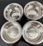 Set van 4 RVS etensbakken + snoep emmertje, Ophalen of Verzenden, Zo goed als nieuw