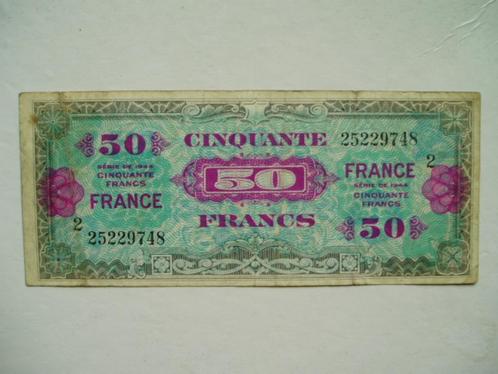 1154. Frankrijk, AMC 50 francs 1944 WW II block # 2., Postzegels en Munten, Bankbiljetten | Europa | Niet-Eurobiljetten, Los biljet