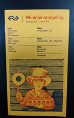 NS Minidienstregeling 1983/1984, Verzamelen, Ophalen of Verzenden, Gebruikt