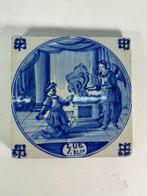 18e-eeuwse Bijbeltegel – Engel verschijnt aan Zacharias, Ophalen of Verzenden