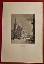 Gravure Oude Stadhuis Den Haag, Antiek en Kunst, Kunst | Etsen en Gravures, Ophalen of Verzenden