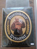 Metalen franziskaner bierbord, Ophalen of Verzenden, Zo goed als nieuw, Reclamebord, Plaat of Schild, Overige merken